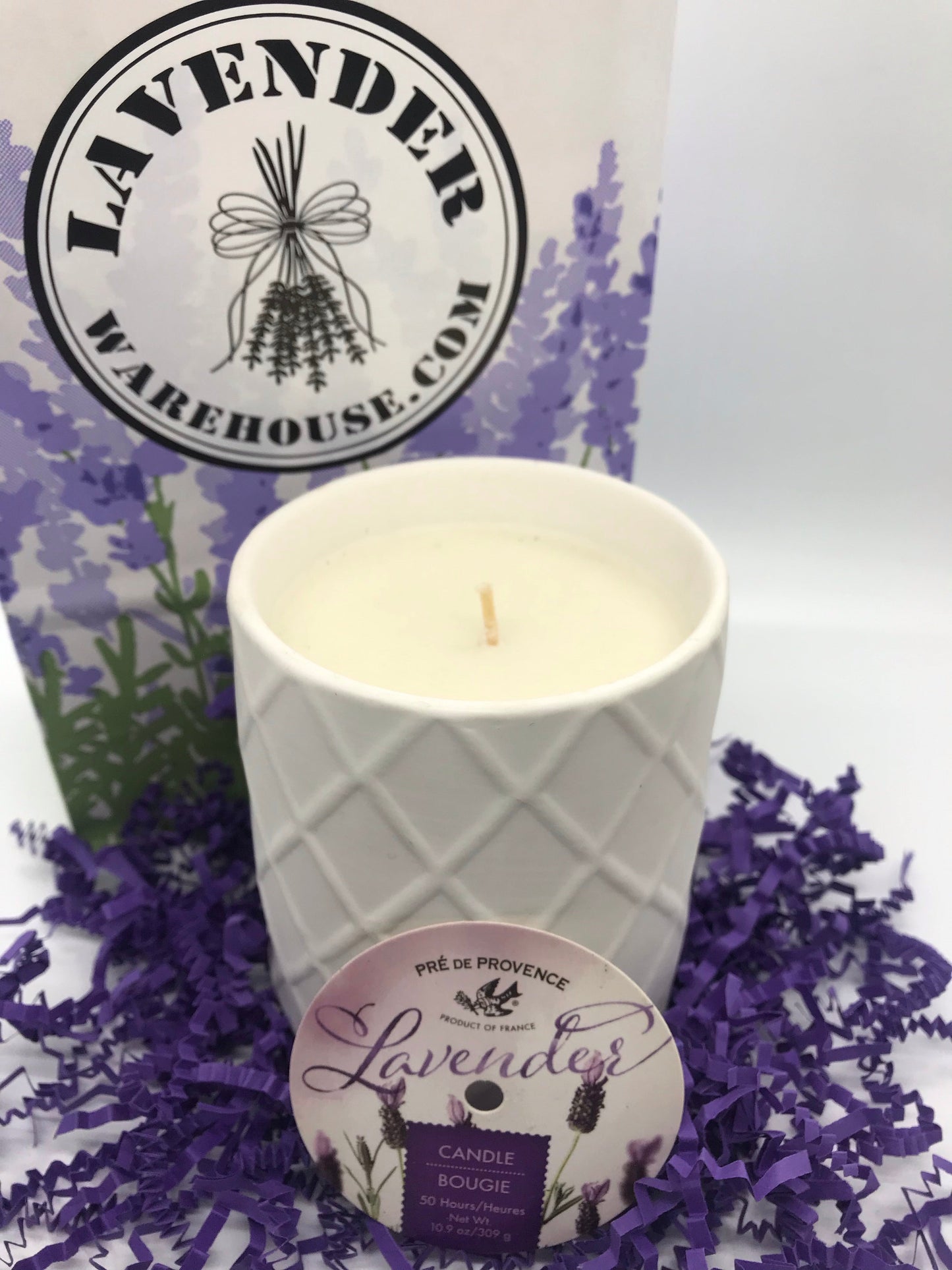 Vela de soja de lavanda de Francia