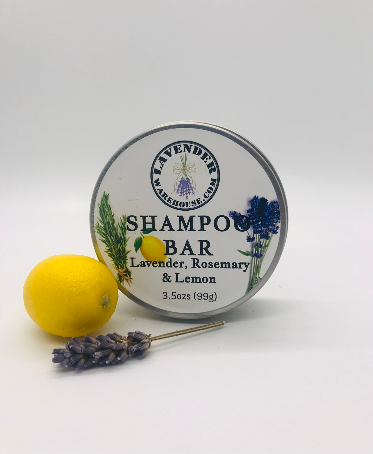 Champú sólido de lavanda, limón y romero