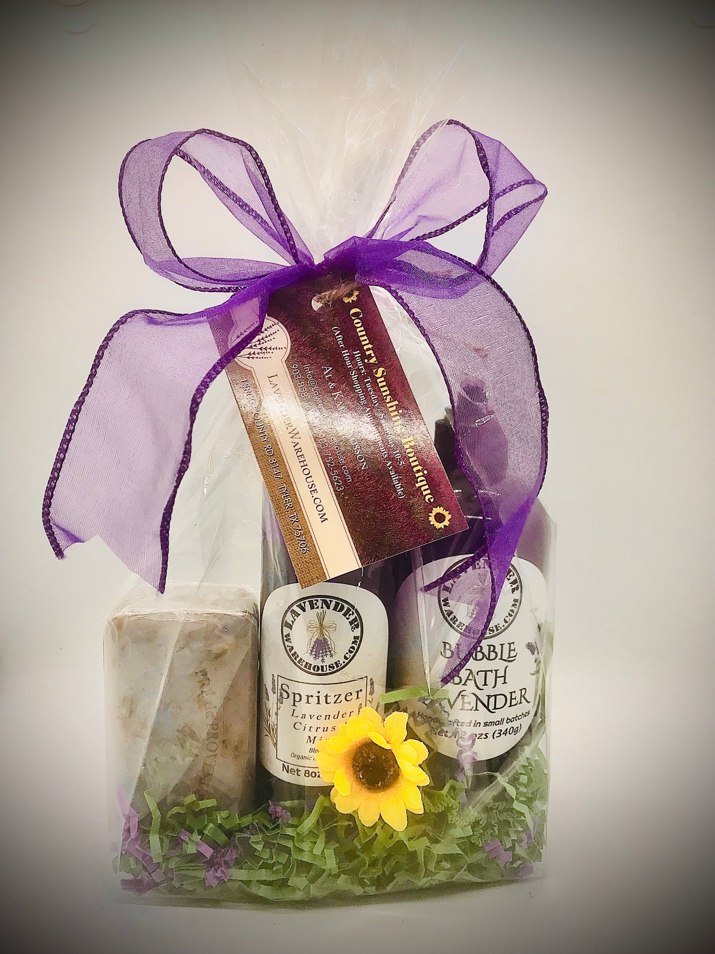 Set de regalo: Jabón de lavanda, Rociador y Baño de burbujas