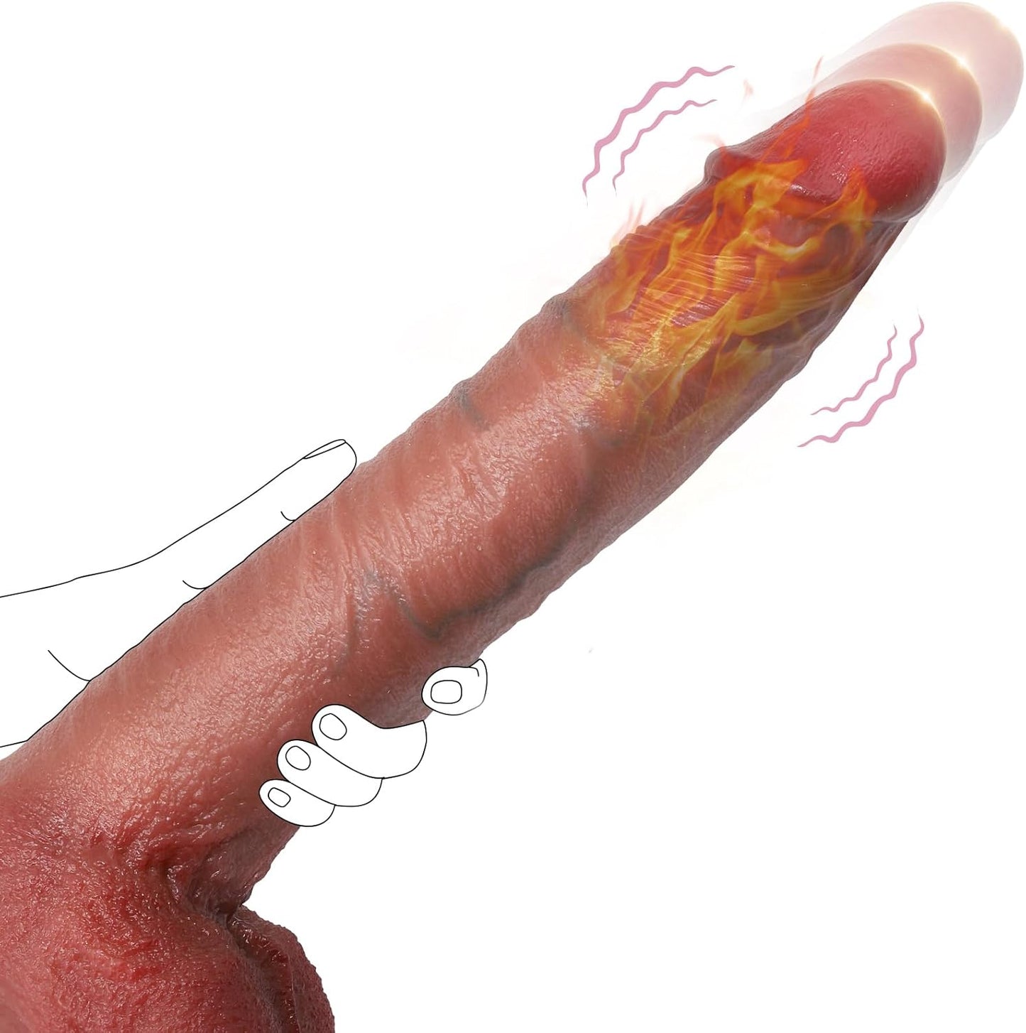 InfernoDrive Dildo Empujador Monstruoso Calentado