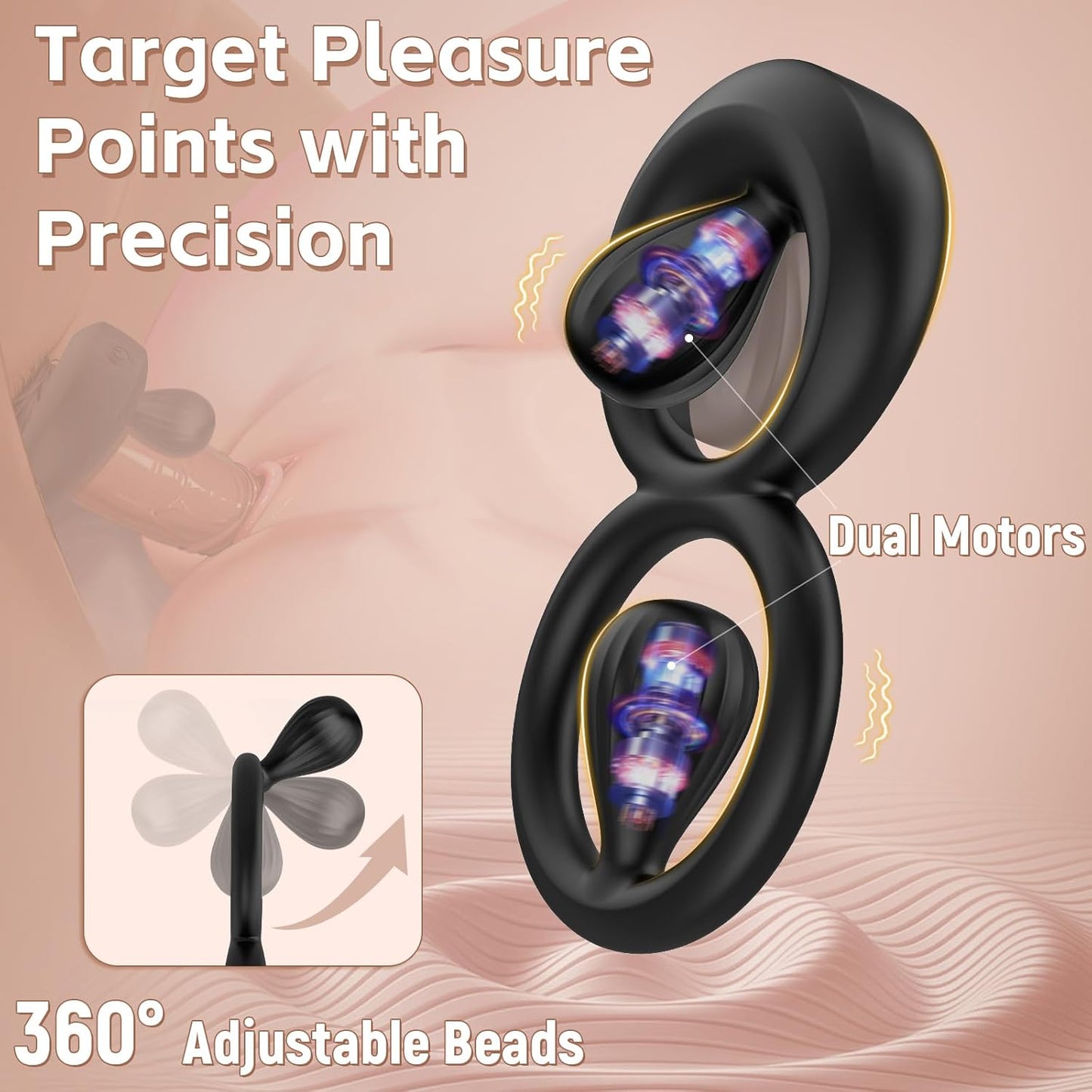 Anillo vibrador doble para pene InfinityPulse