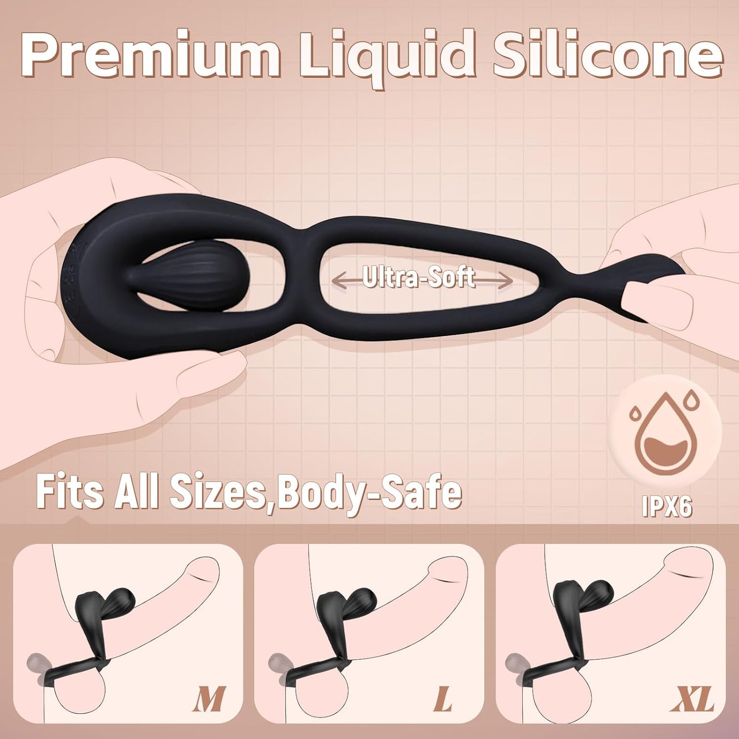 Anillo vibrador doble para pene InfinityPulse