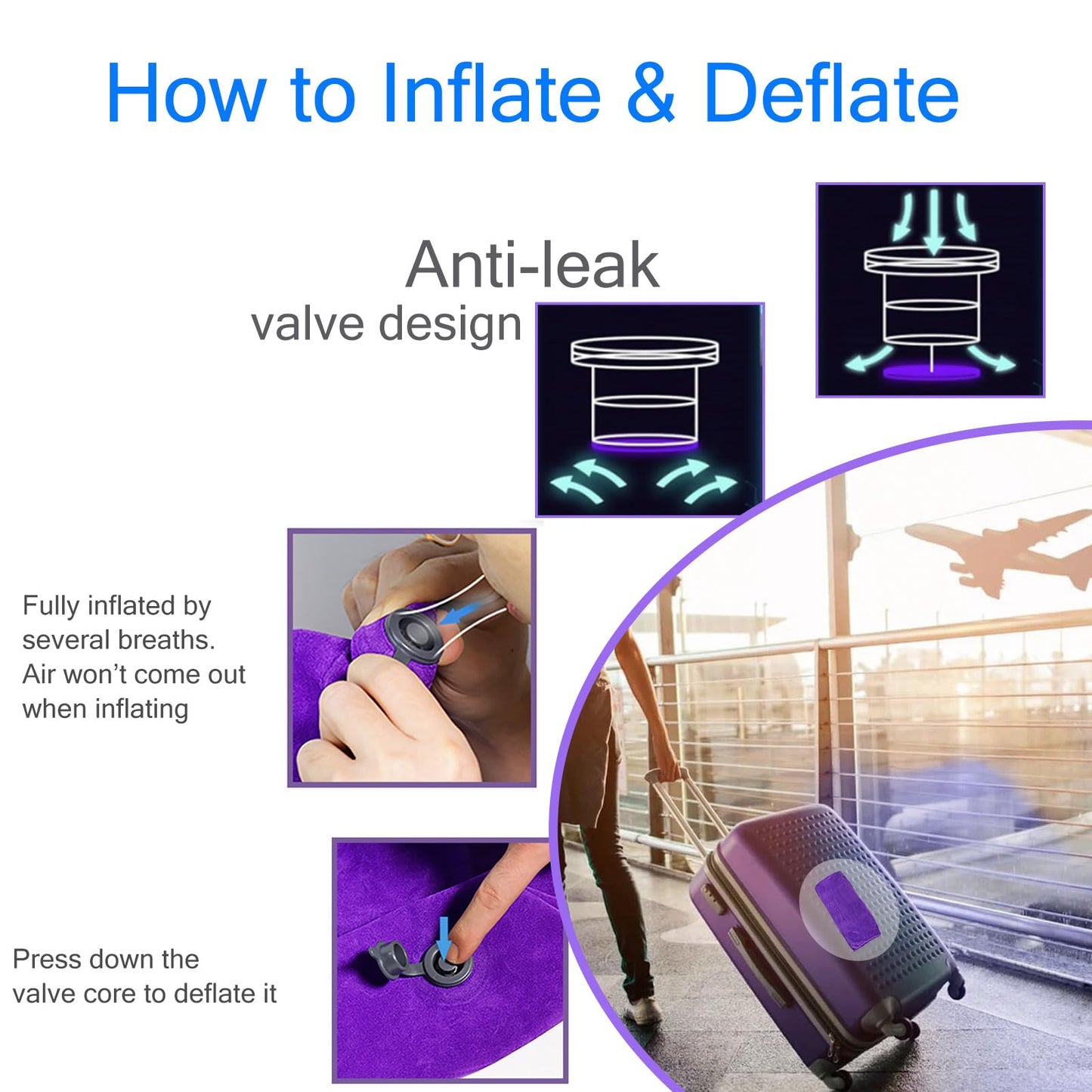 Almohada de Viaje Hinchable para Parejas para Posiciones Íntimas