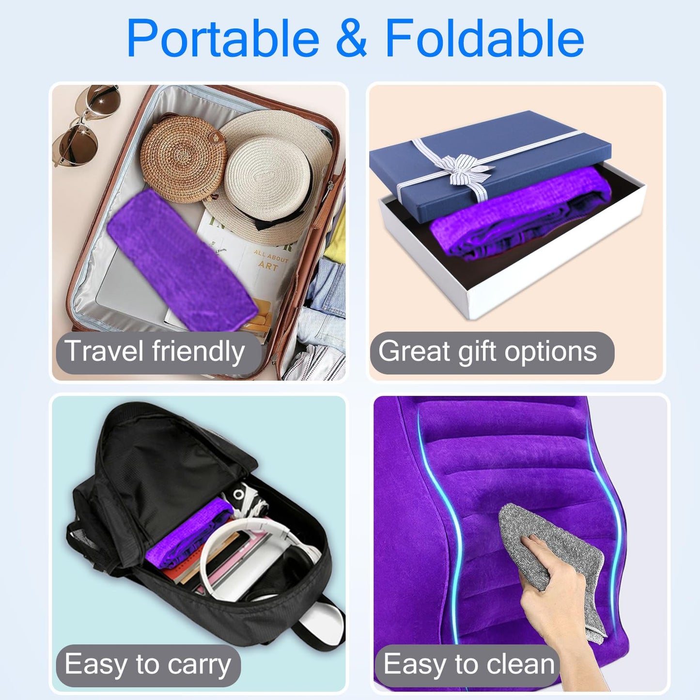 Almohada de Viaje Hinchable para Parejas para Posiciones Íntimas