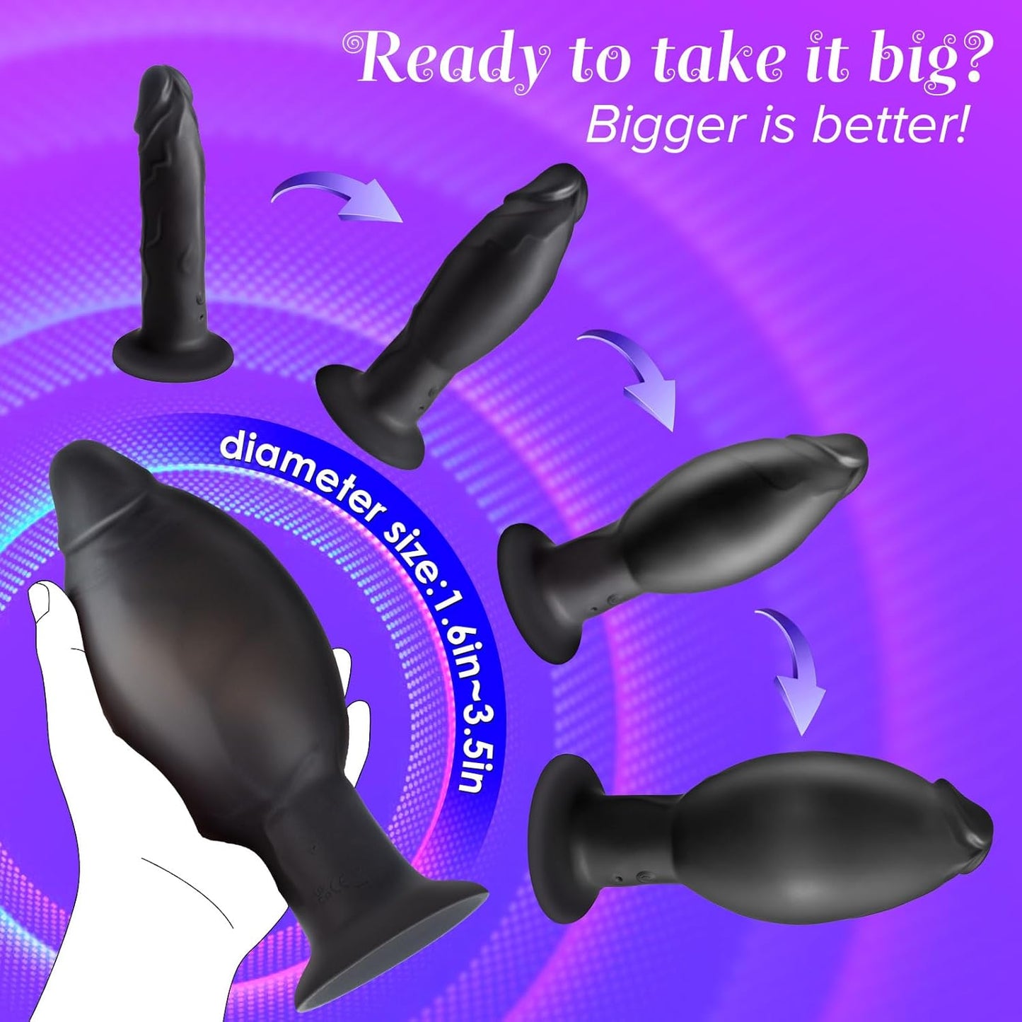 Vibrador de Próstata y Dildo con Ventosa InflateVibe