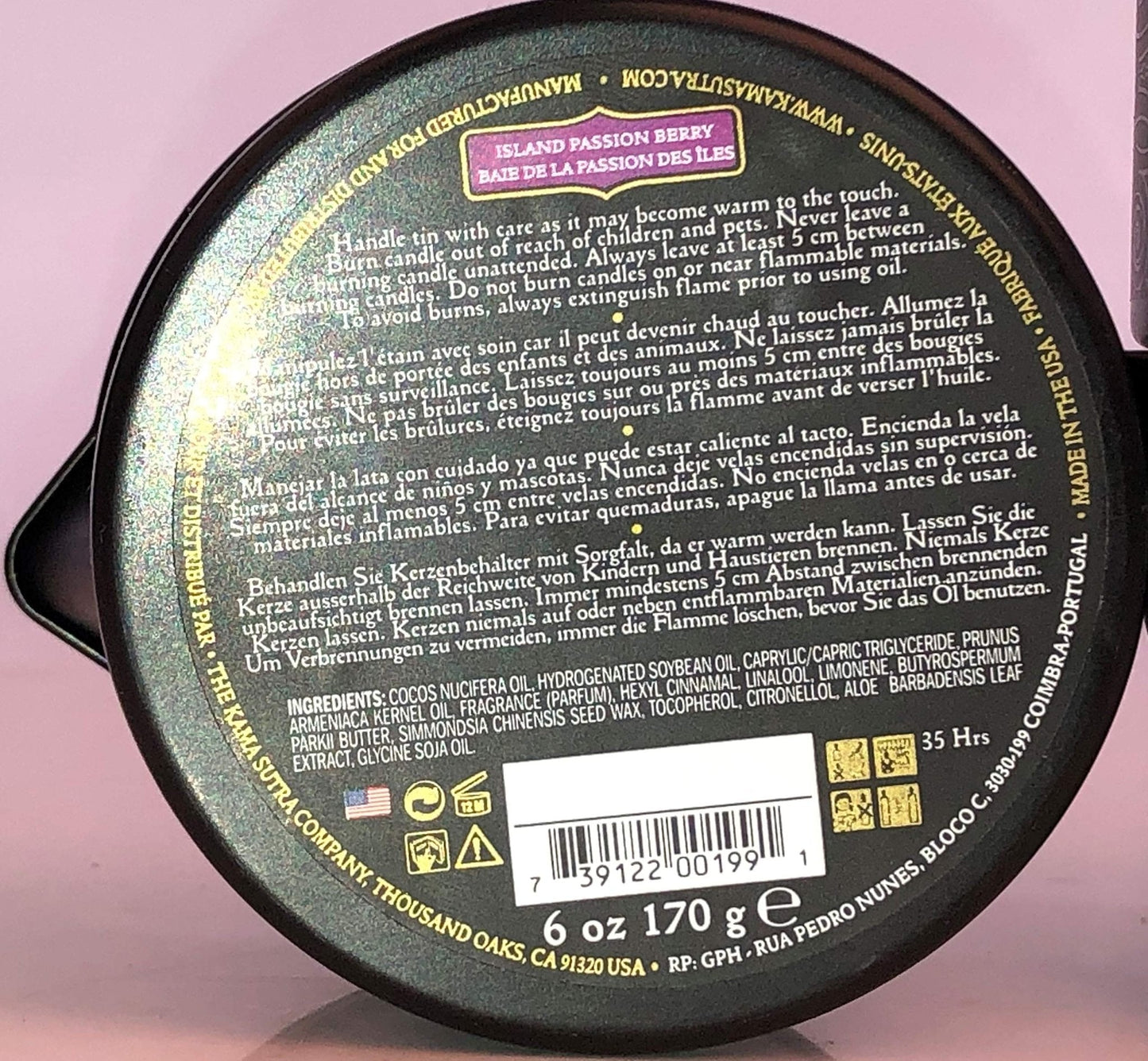 Island Passion Berry Sensual Massage Candle