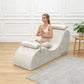 IvoryArc Light Beige Sex Chaise Lounge Chair