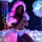 Light Up Furry Belted Skirt
