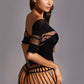 Slashed Rhinestone Chemise with Multi Straps