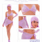 Lilac Feeling Fuzzy Sarong Set