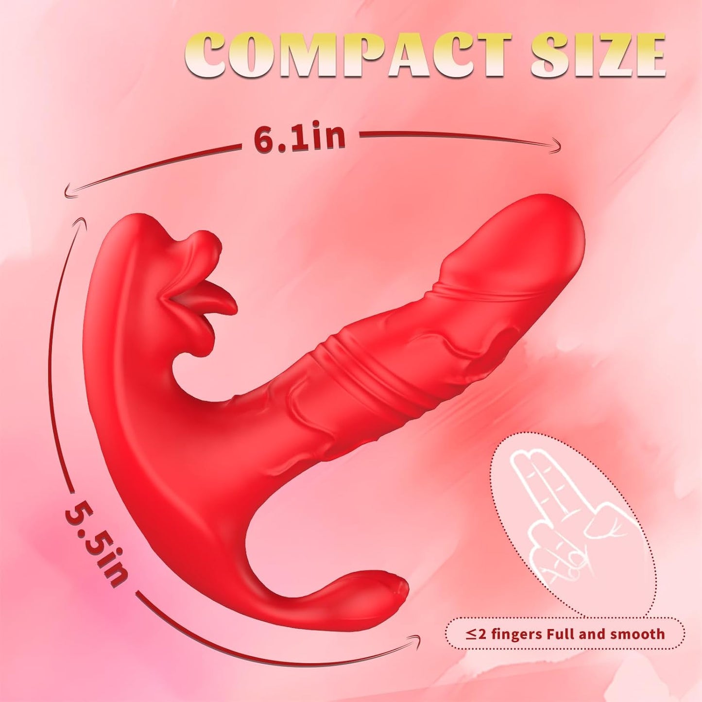 KissPulse Jouet lécheur et vibrant 3-en-1