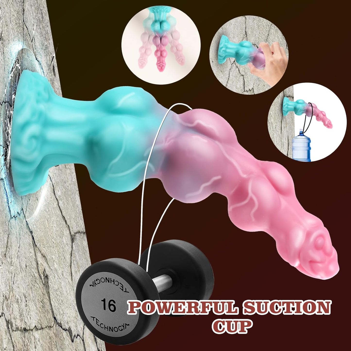Dildo de fantasía extremo KnotBeast de 26,9 cm
