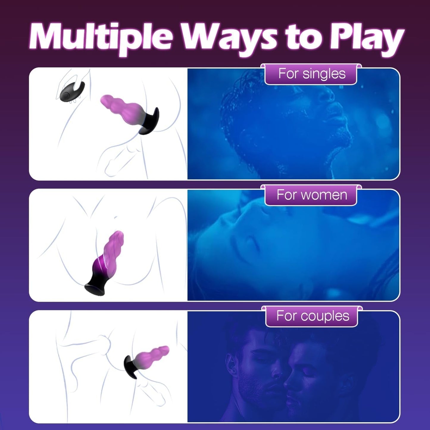 KnotRush Large Vibrating Butt Plug & Prostate Massager