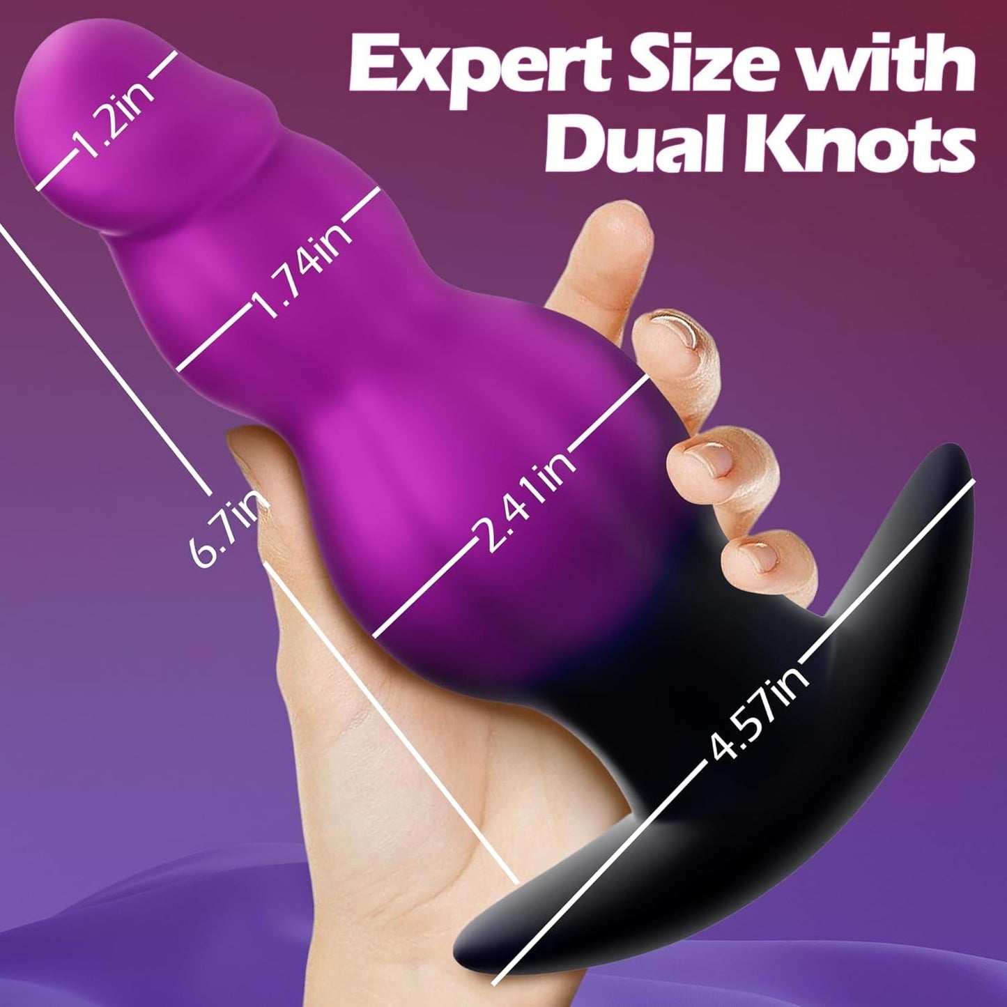 KnotRush Large Vibrating Butt Plug & Prostate Massager