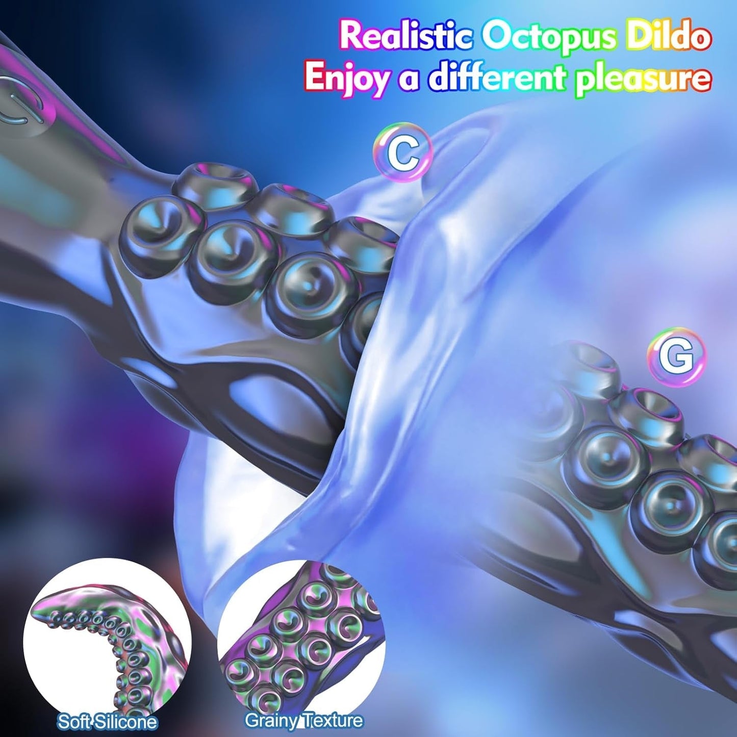 KrakenBloom 10.7" Tentacle Dildo Vibrator 9 Modes