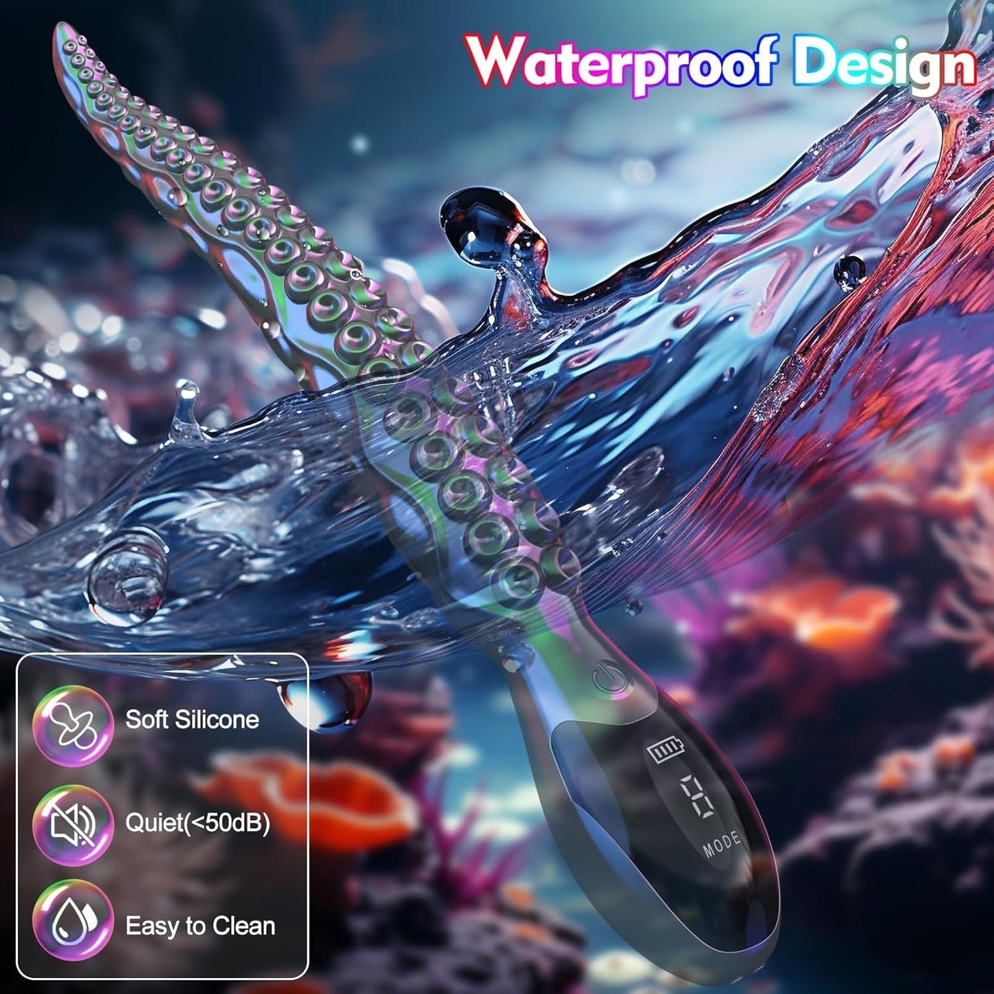 KrakenBloom 10.7" Tentacle Dildo Vibrator 9 Modes