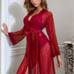 French Dot Mesh Bridal Robe and Bra Set