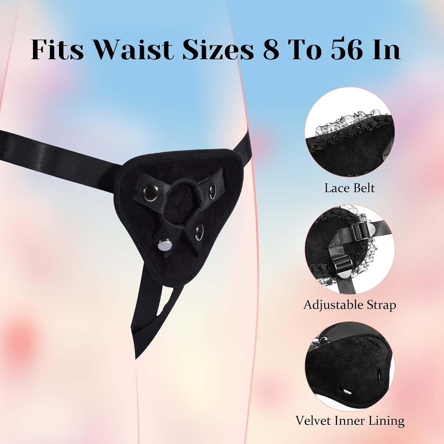 LaceMate Realistic Silicone Strap-On Dildo Lace Harness
