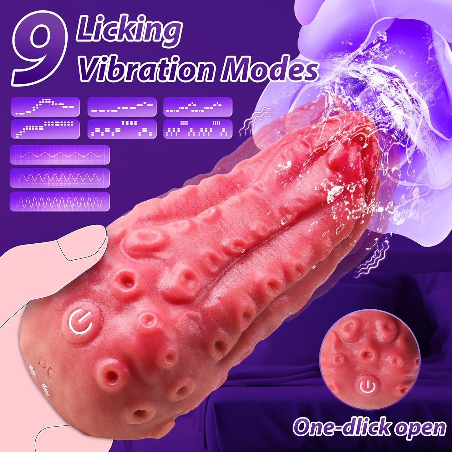 Vibrador de lengua de rosa Octo LavaLick