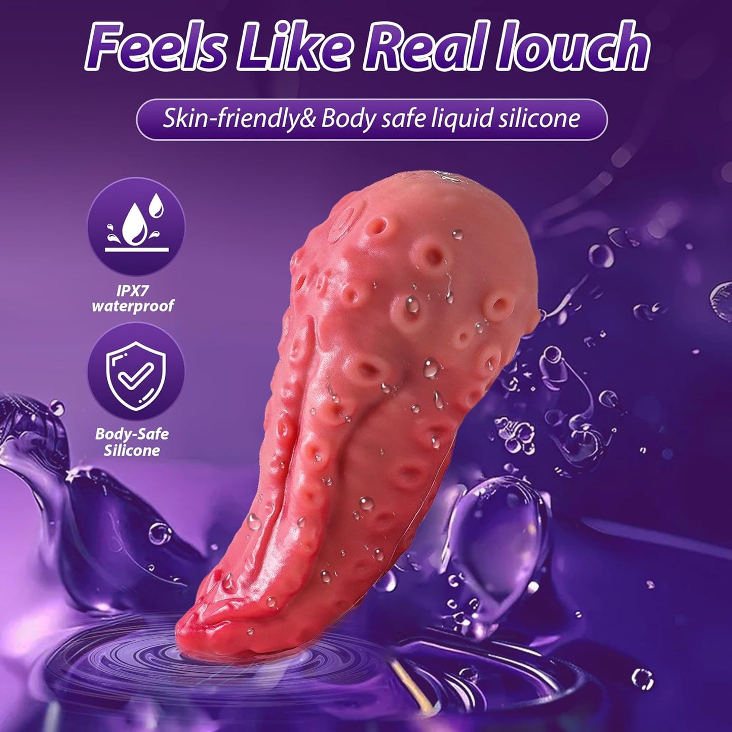 Vibrador de lengua de rosa Octo LavaLick