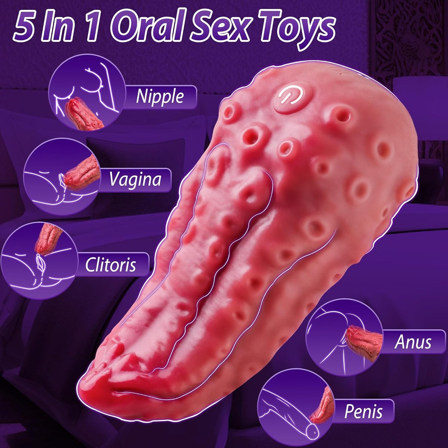 Vibrador de lengua de rosa Octo LavaLick