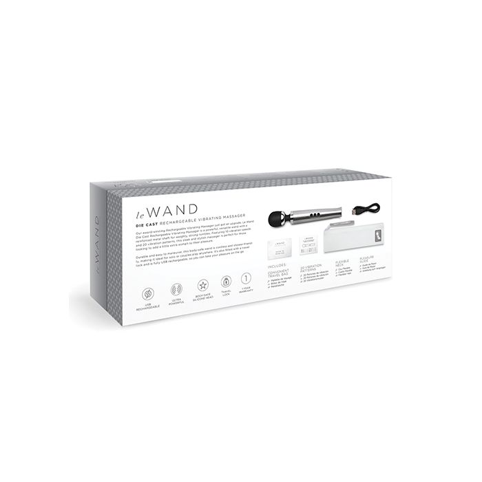 Masseur Vibrant Rechargeable Le Wand Die Cast - Argent