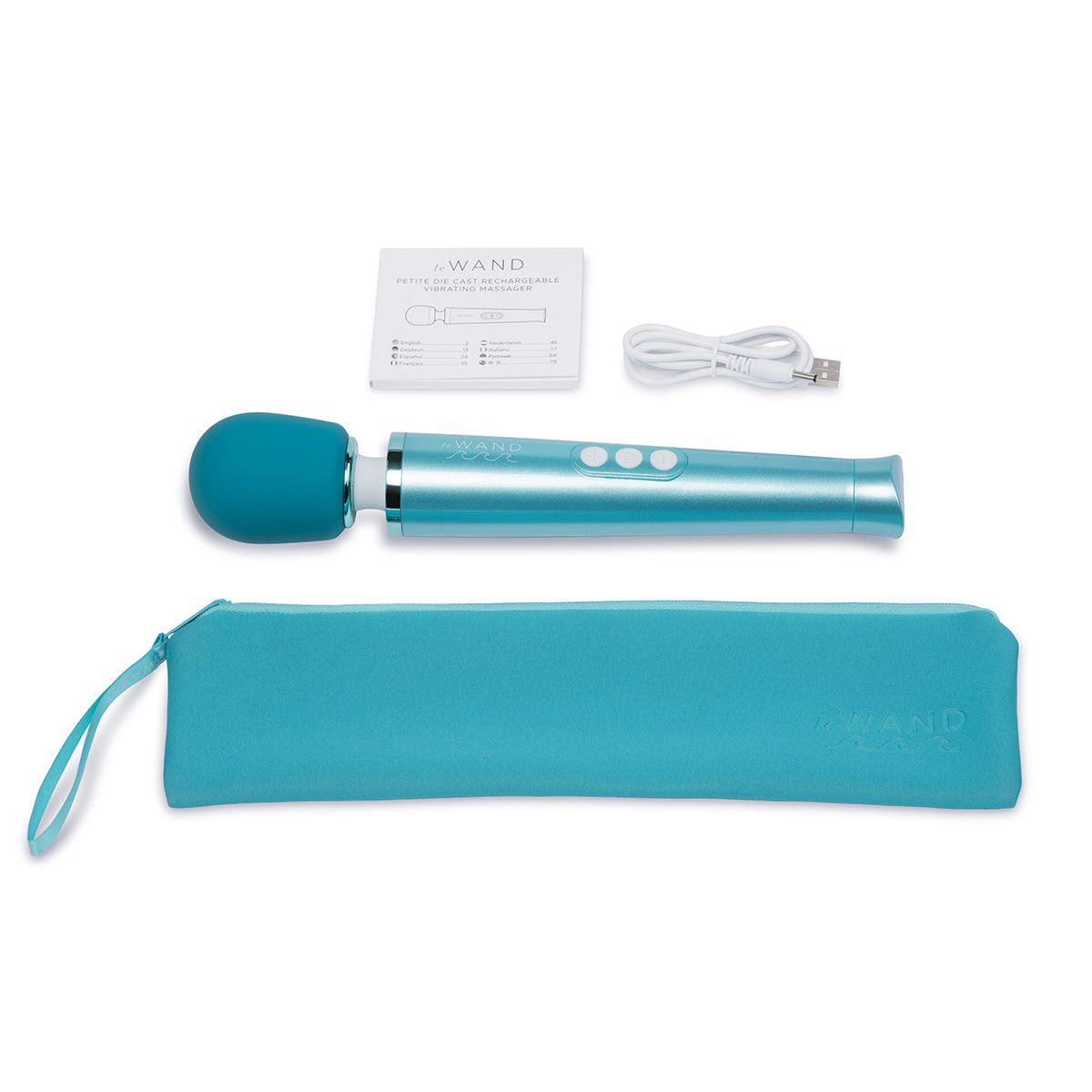 Masajeador varita vibratoria sumergible Le Wand Dive azul