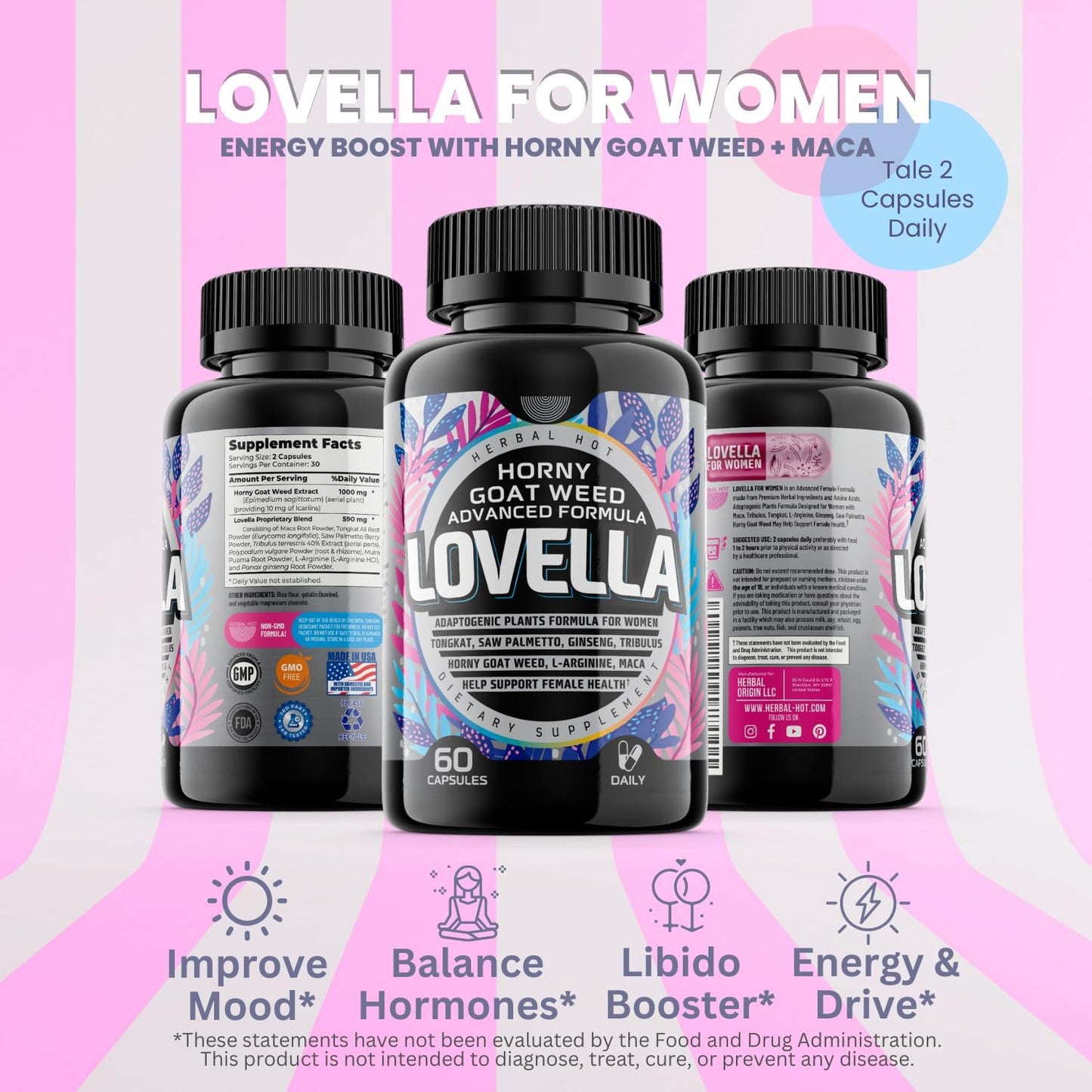Aumentador de Libido para Mujeres – Maca, Ginseng y Hierba de Cabra en Celo