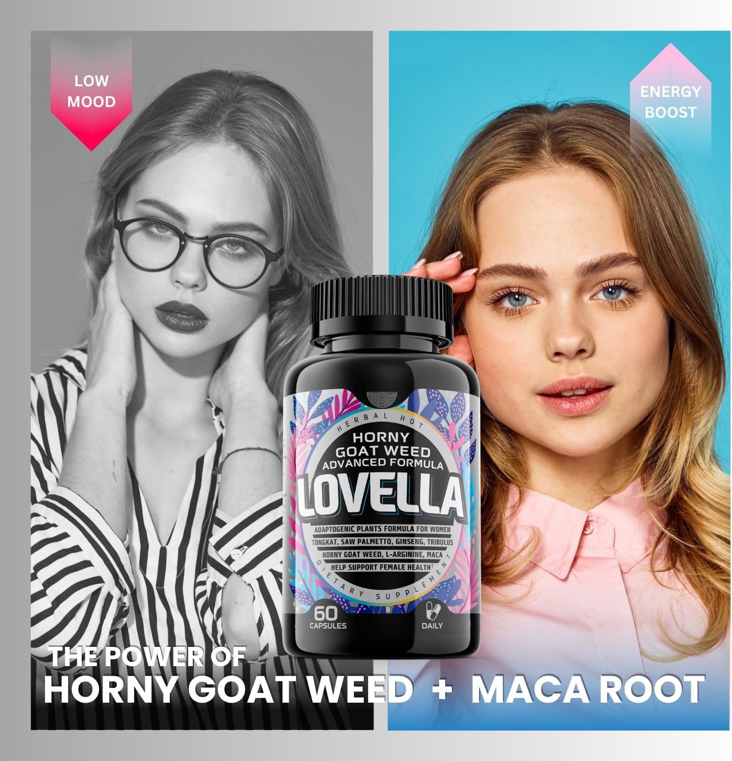 Aumentador de Libido para Mujeres – Maca, Ginseng y Hierba de Cabra en Celo