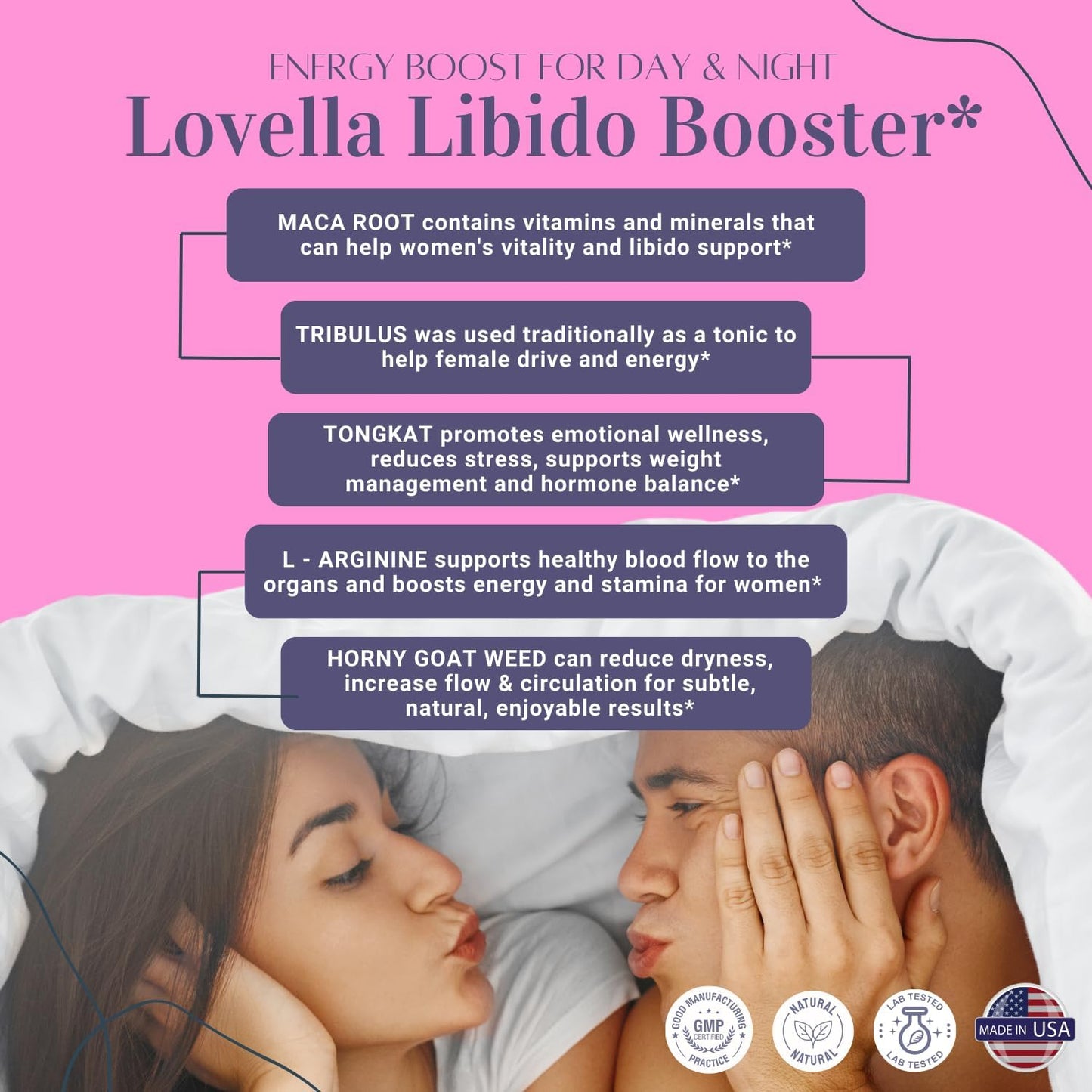 Aumentador de Libido para Mujeres – Maca, Ginseng y Hierba de Cabra en Celo
