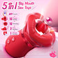 Vibromasseur suceur de clitoris LickLure 5-en-1 Rose