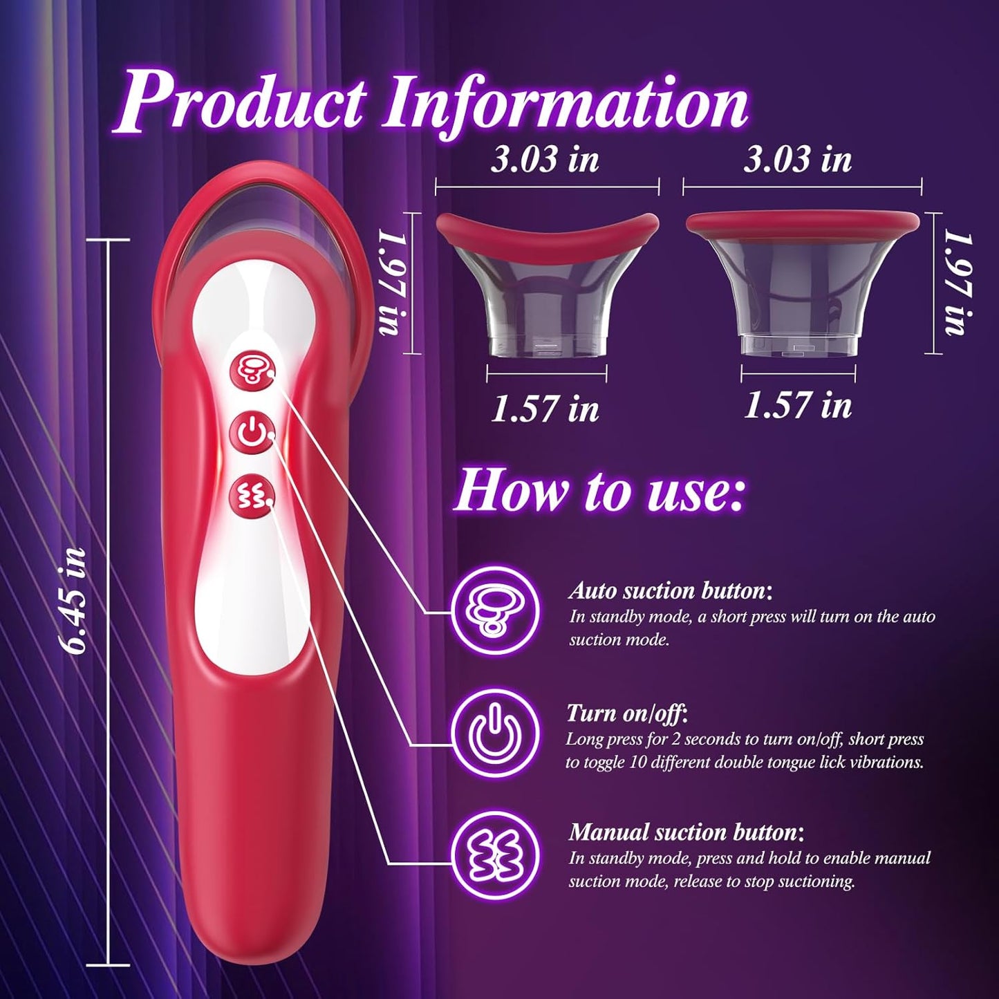 Vibrador de succión LickLuxe para clítoris y pezones