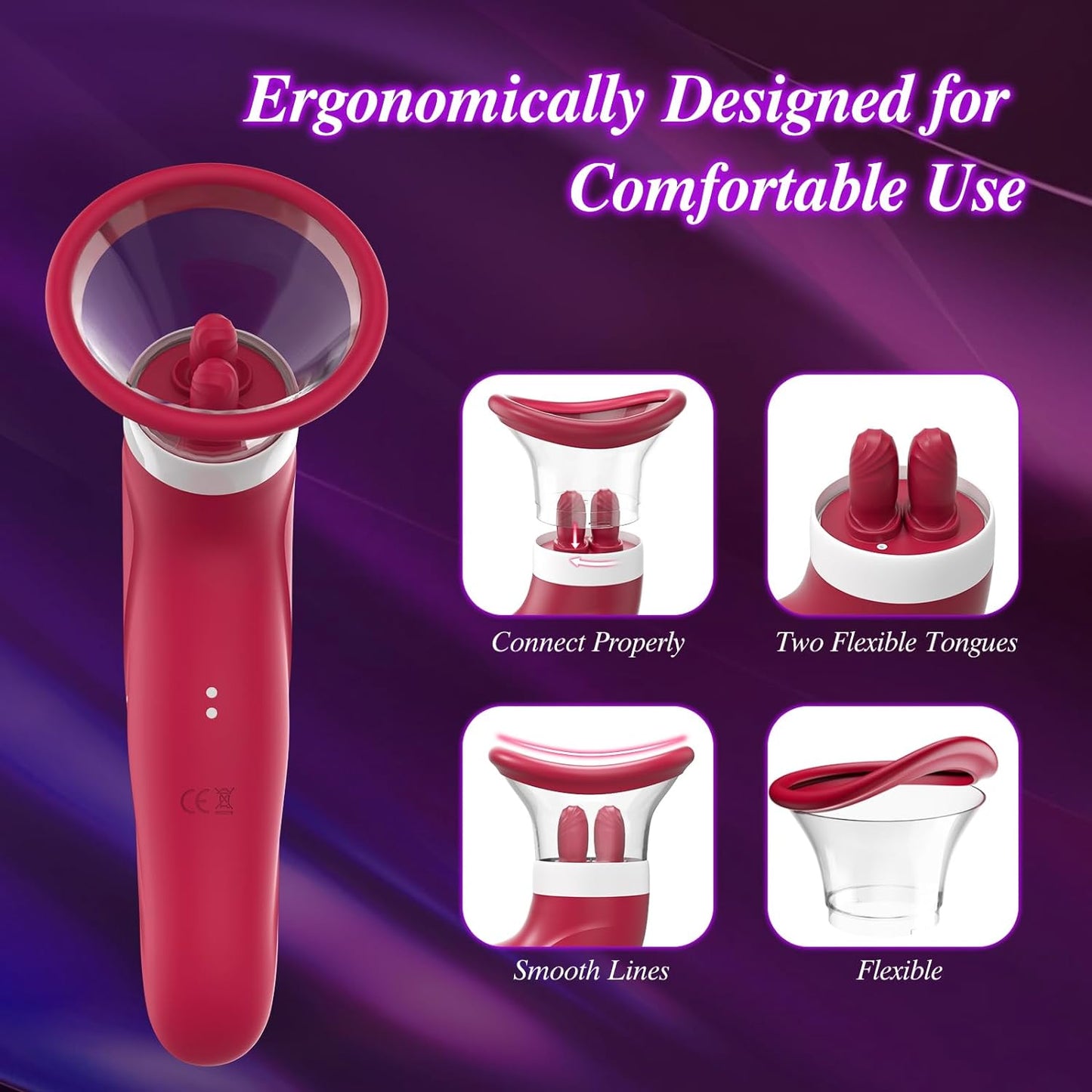 Vibrador de succión LickLuxe para clítoris y pezones