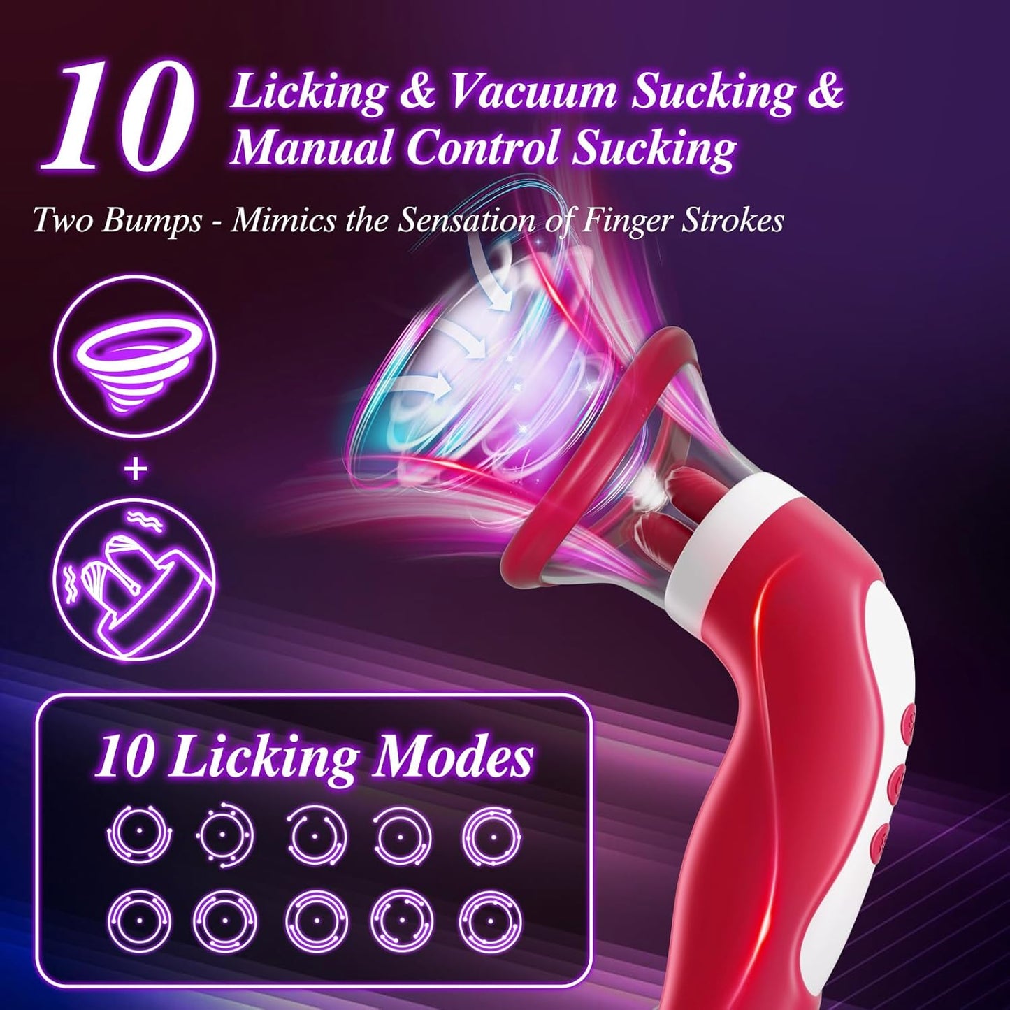 Vibrador de succión LickLuxe para clítoris y pezones