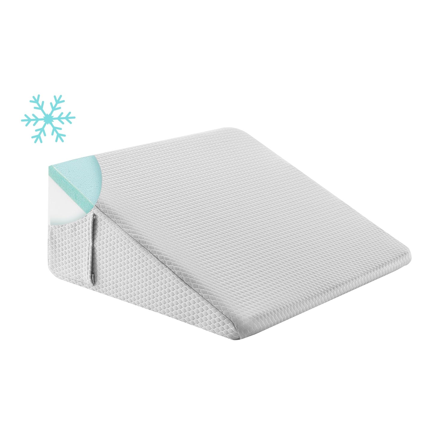 Almohada de cuña de posición íntima para parejas, gris claro