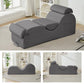 Chaise longue de apoyo íntimo gris claro