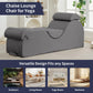 Chaise longue de apoyo íntimo gris claro