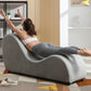 Chaise Seducción Curva en S Gris Claro