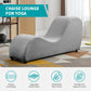 Chaise Seducción Curva en S Gris Claro