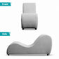 Chaise Seducción Curva en S Gris Claro