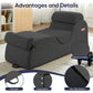 Fauteuil de salon intime en gros velours côtelé gris clair