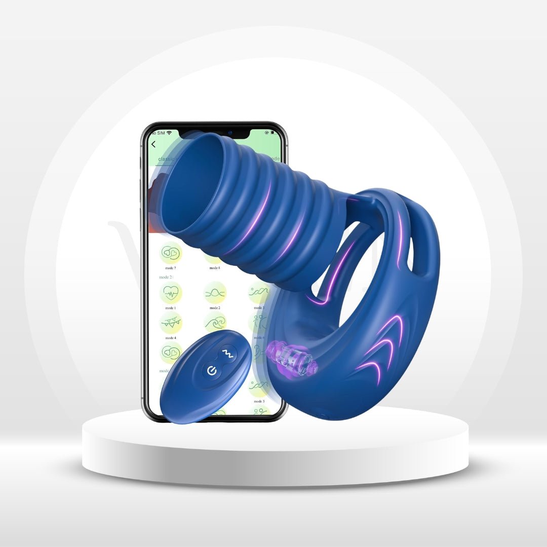 Anillo Vibrador con Funda para Pene LinkThrust