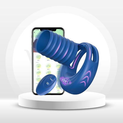 Anillo Vibrador con Funda para Pene LinkThrust