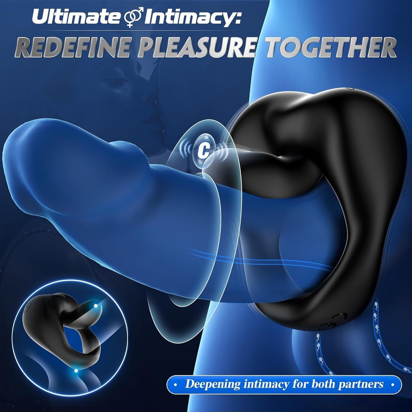 LipService Vibrating Couples Cock Ring 360° Adjustable 10 Modes