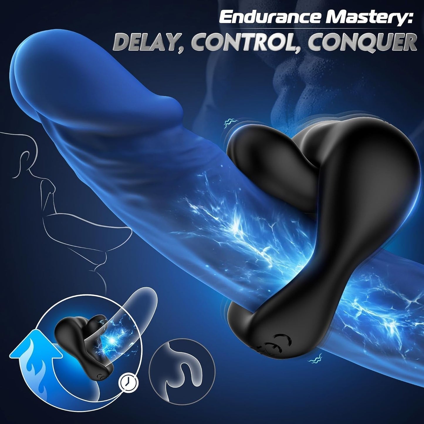 LipService Vibrating Couples Cock Ring 360° Adjustable 10 Modes