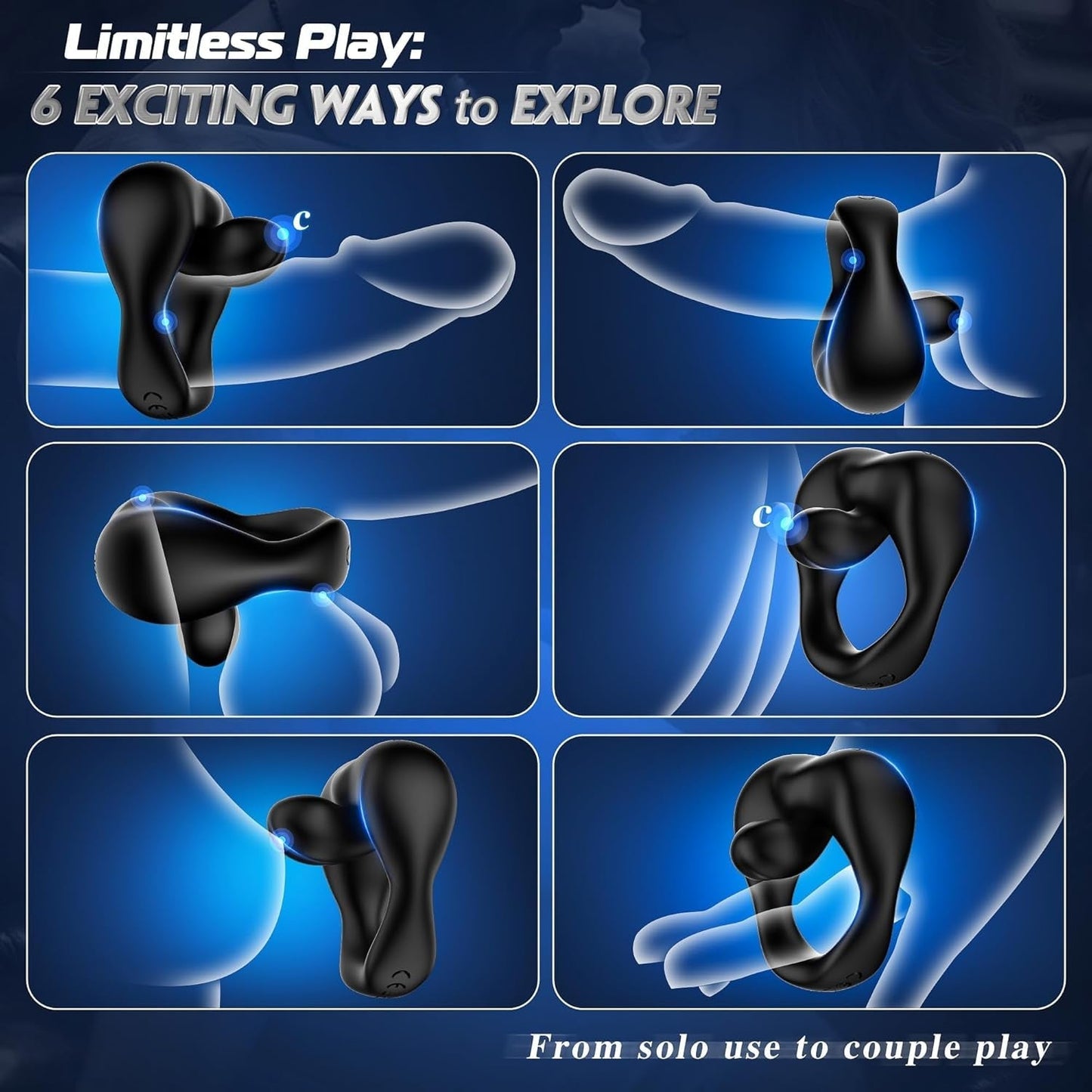 LipService Vibrating Couples Cock Ring 360° Adjustable 10 Modes
