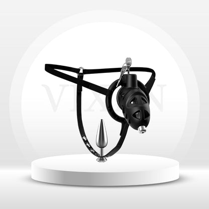 Set de Castidad Masculina LockBound con Plug y Catéter