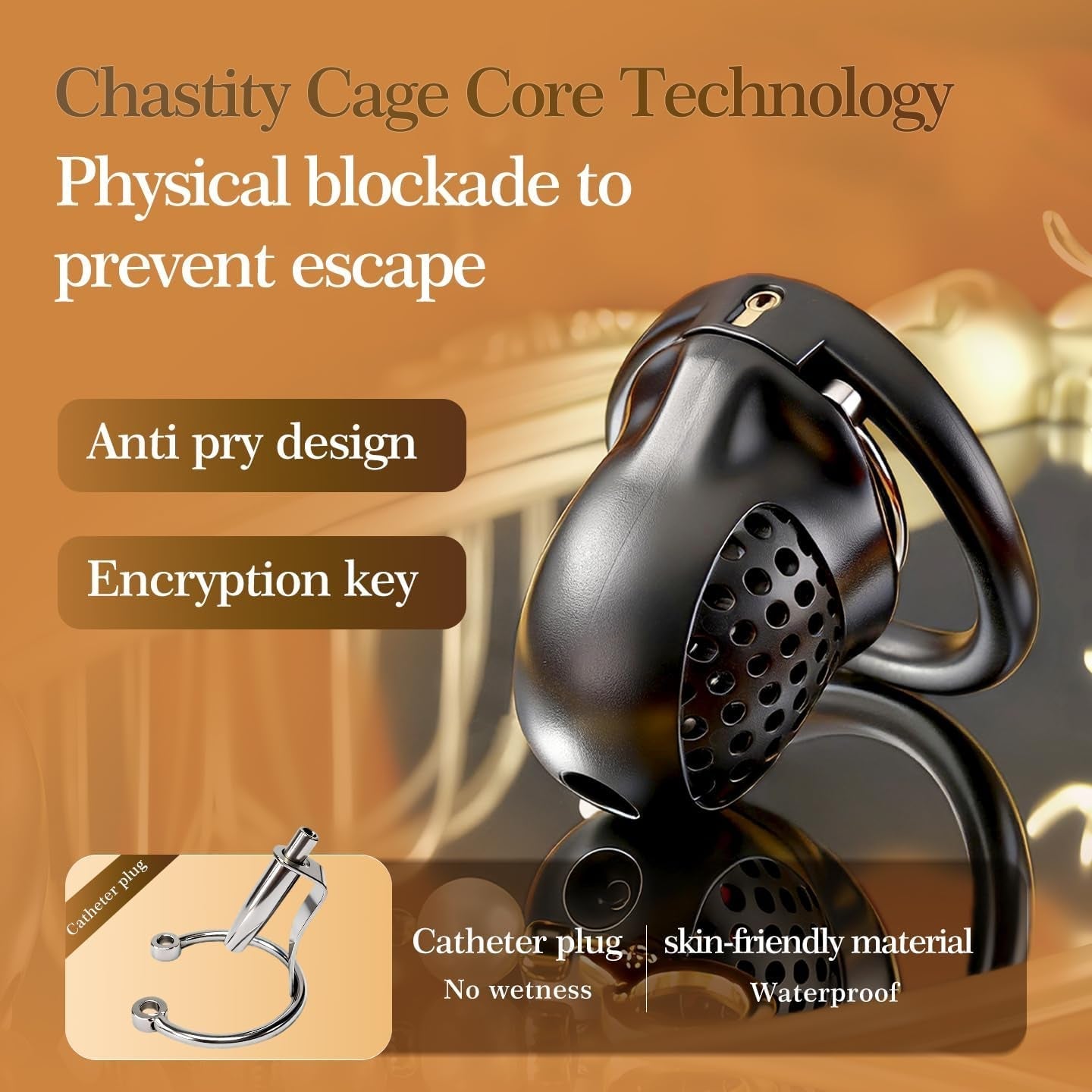 LockMaster Male Chastity Cage Kit & Urethral Sounds