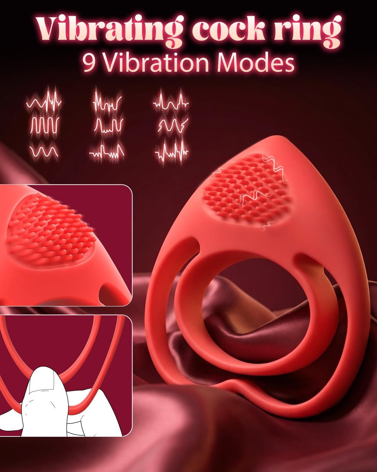 Anillo vibrador para pene LoveLock con estimulador de clítoris