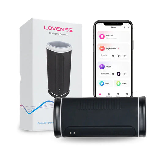 Lovense Calor Calentador Bluetooth Masturbador - Negro